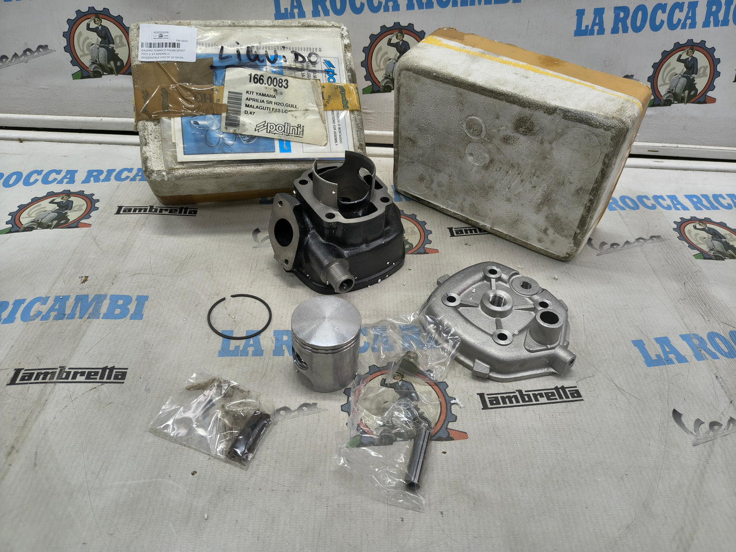 GRUPPO TERMICO POLINI SPORT 70CC D.47 MINARELLI ORIZZONTALE H2O SP.10 GHISA 166.0083