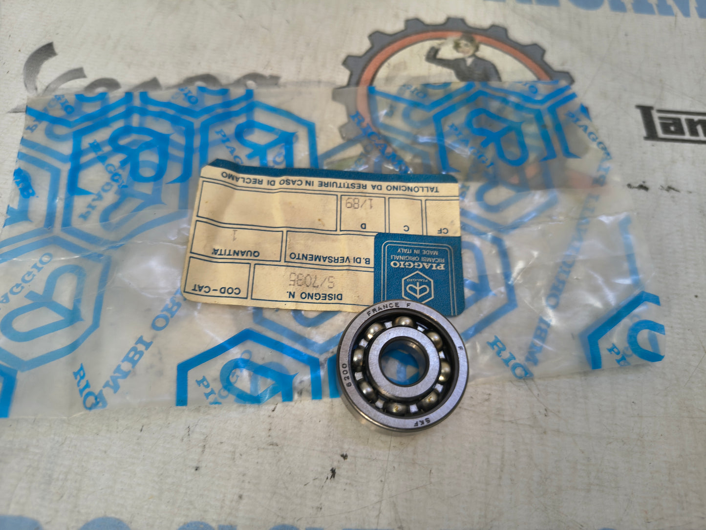 Cuscinetto Motore 10 x 30 x 9 Quadruplo Cambio Vespa 50 (6200/C3) Originale 7035