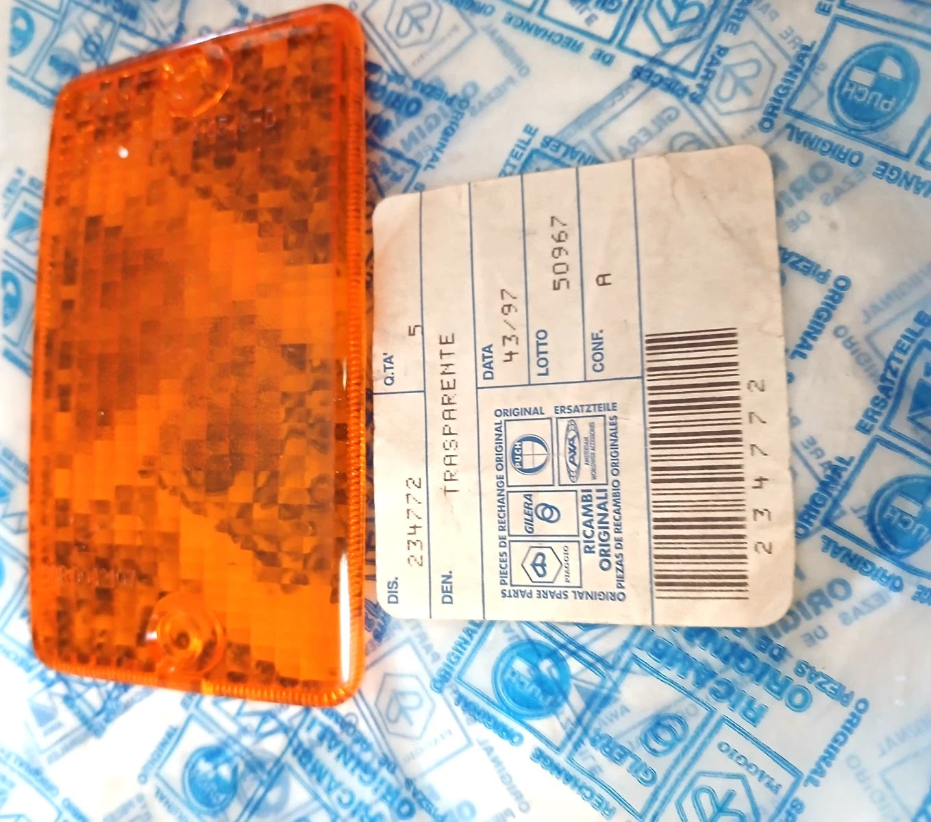 Plastica Freccia Anteriore Destra Dx Vespa PK N / HP / V TRIOM Originale 234772