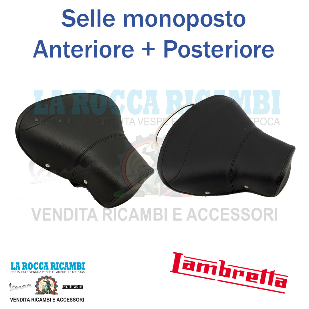 Coppia Selle Monoposto Lambretta LI Anteriore + Posteriore