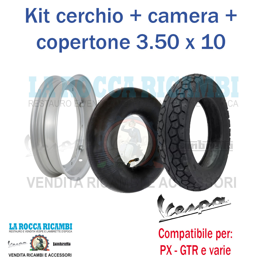 Kit Cerchio + Camera + Copertone 3.50 x 10