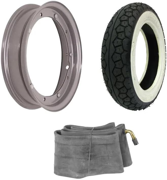 Kit Cechio + Camera + Copertone FASCIA BIANCA 3.50 x 10