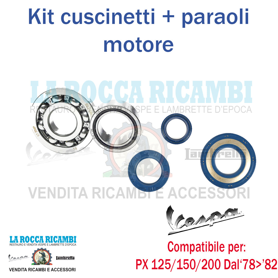 Kit Cuscinetti + Paraoli Vespa PX 125/150/200 Dal 1978