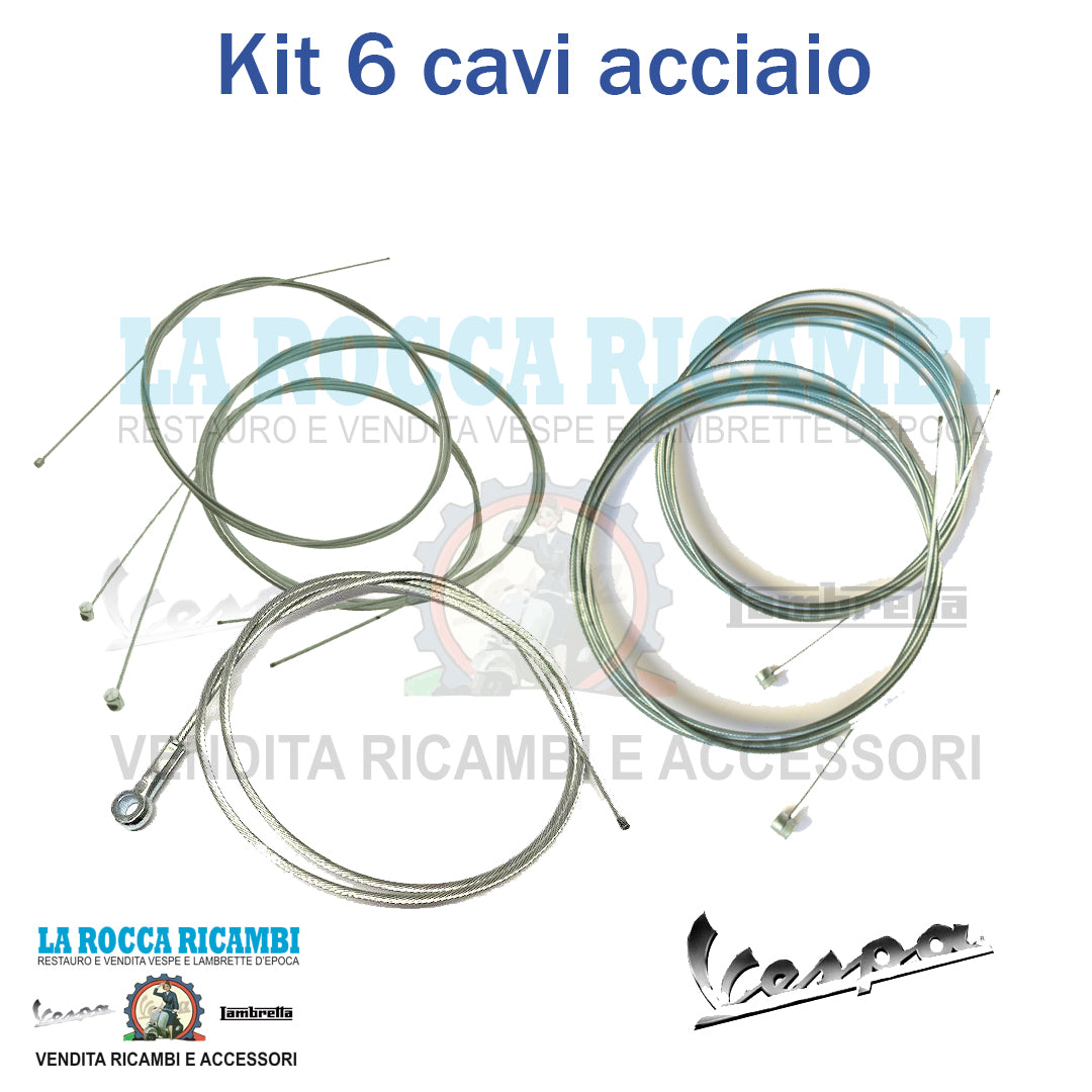 Kit cavi acciaio Freno / accelleratore / cambio / frizione Vespa