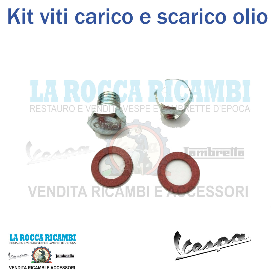Kit viti carico e scarico olio Vespa 50 L / N / R / ET3 / PRIMAVERA / PK