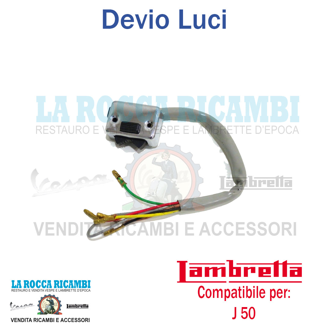 Interruttore / Commutatore Devio Luci Lambretta J 50 - DELUXE - SPECIAL