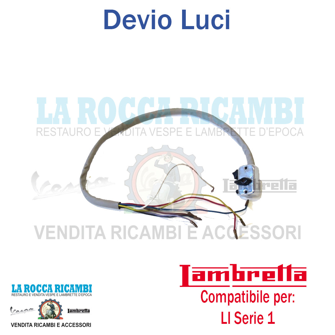 Interruttore / Commutatore Devio Luci Lambretta LI - TV Serie 1 / 2