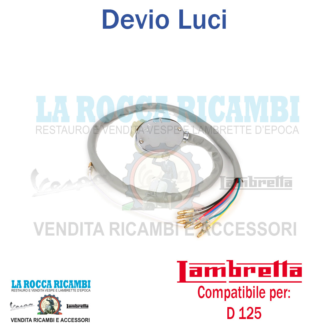 Interruttore / Commutatore Devio Luci Cromato Lambretta D 125