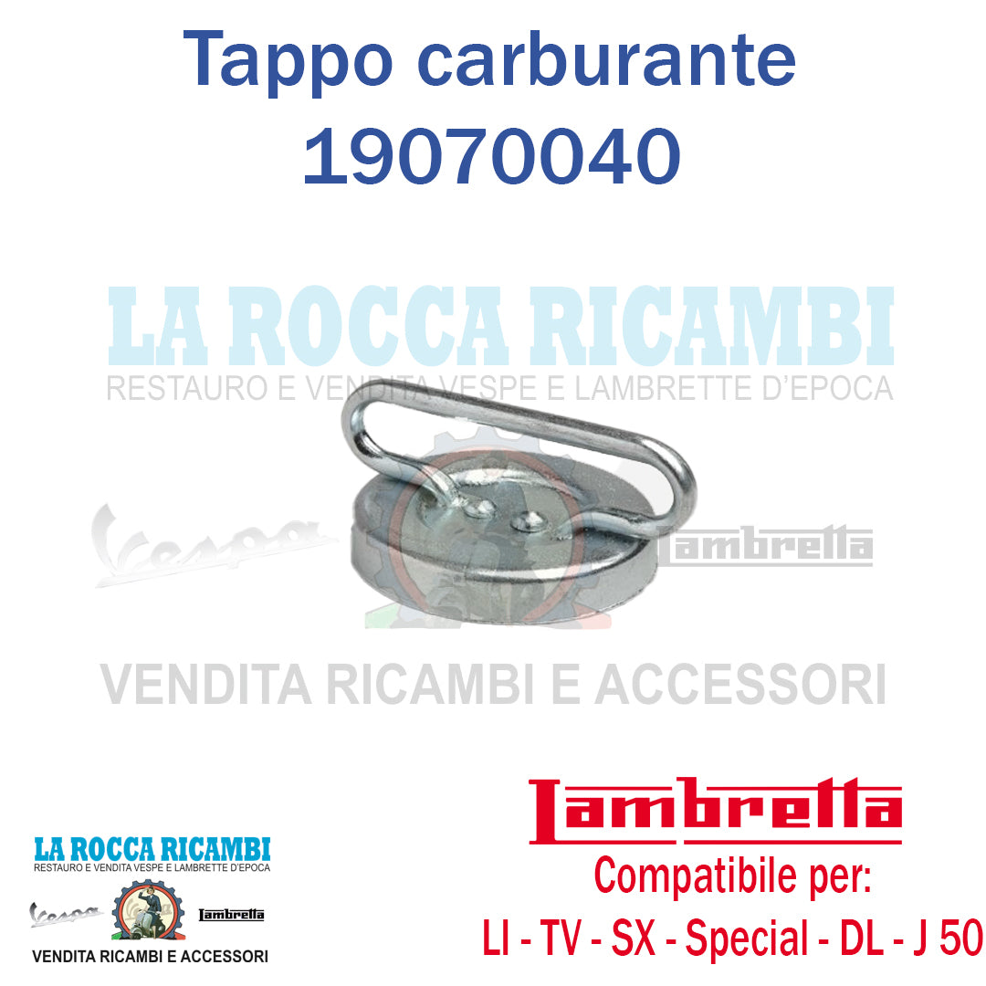 Tappo serbatoio carburante Lambretta LI / TV / SPECIAL / SX / DL - J 50 / 100 / 125 Dal 1957 AL 1971