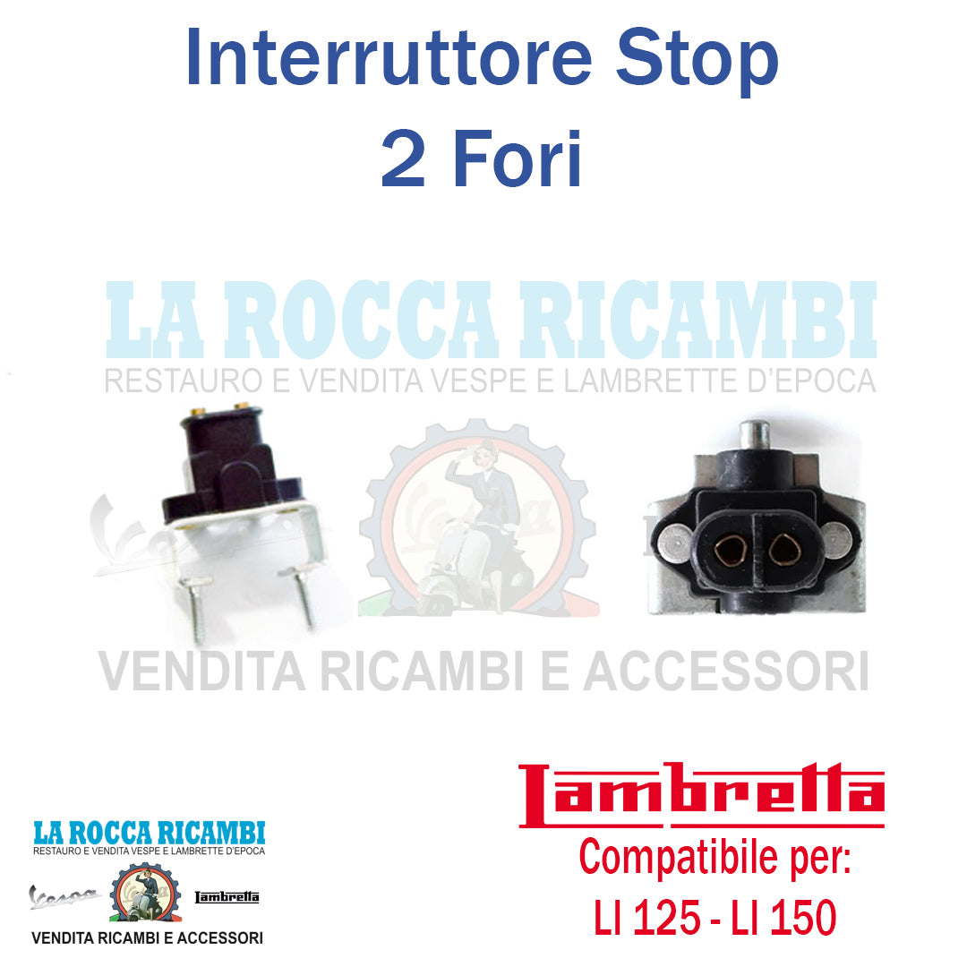 Interruttore Stop 2 Uscite Lambretta LI 125 Serie 1/2/3 - TV 175 Serie 3 - SPECIAL 125/150 - SX 150/200 - DL 125/150/200