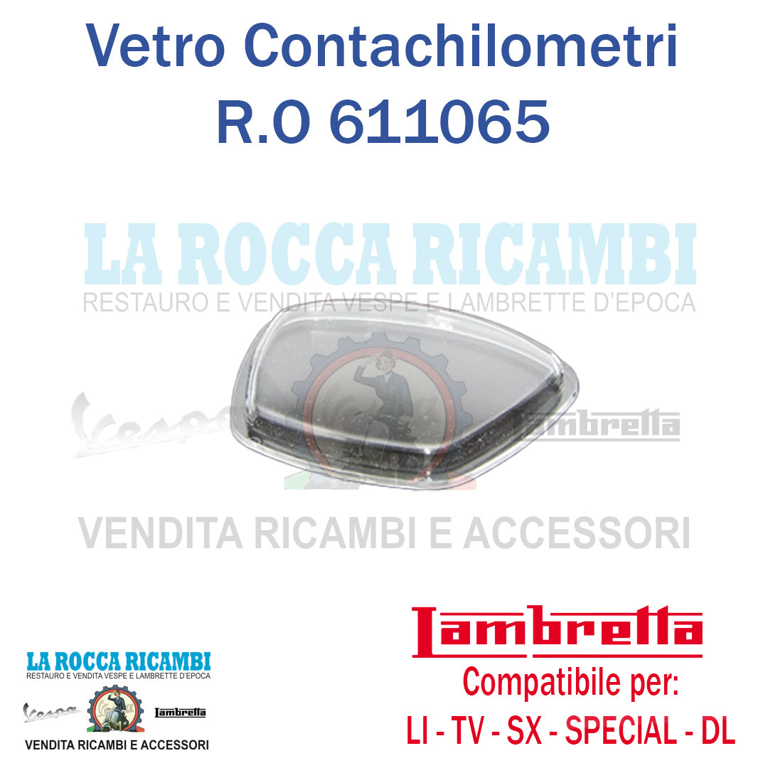 Vetro Contachilometri Serie 3 Lambretta LI - TV - SPECIAL - SX - DL