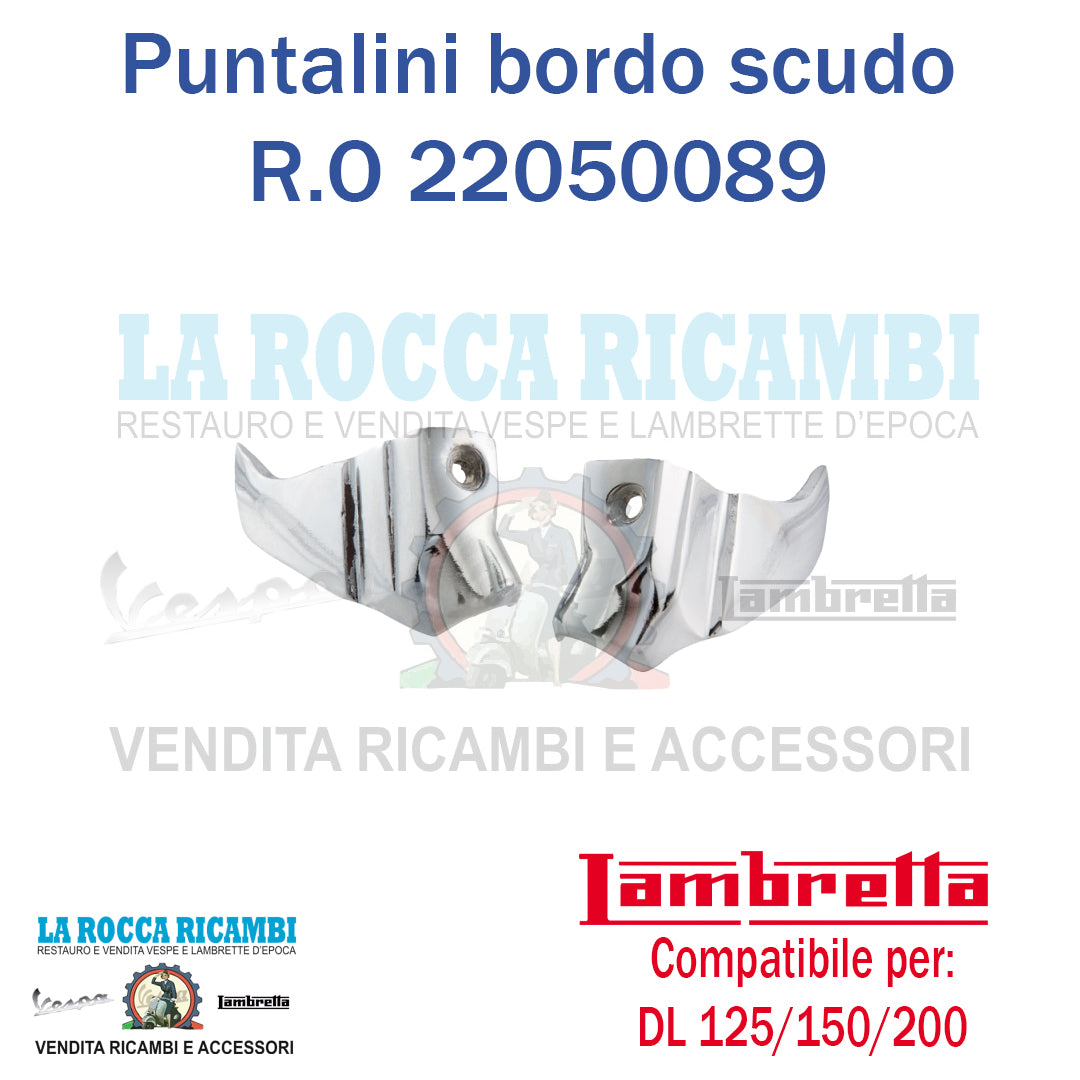 Puntalini Terminali Inferiori Bordo Scudo Lambretta DL