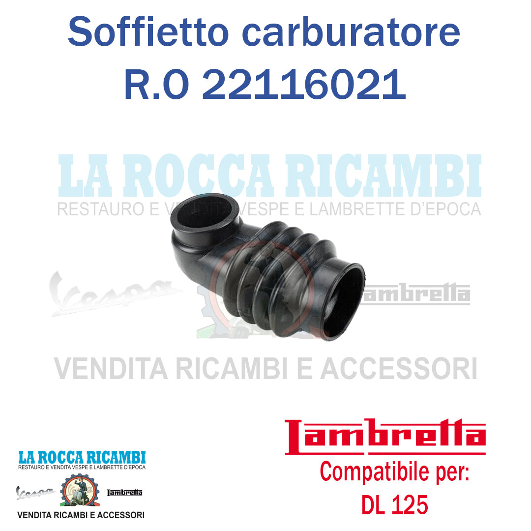 Soffietto Filtro Aria Carburatore SH 20 Lambretta DL 125
