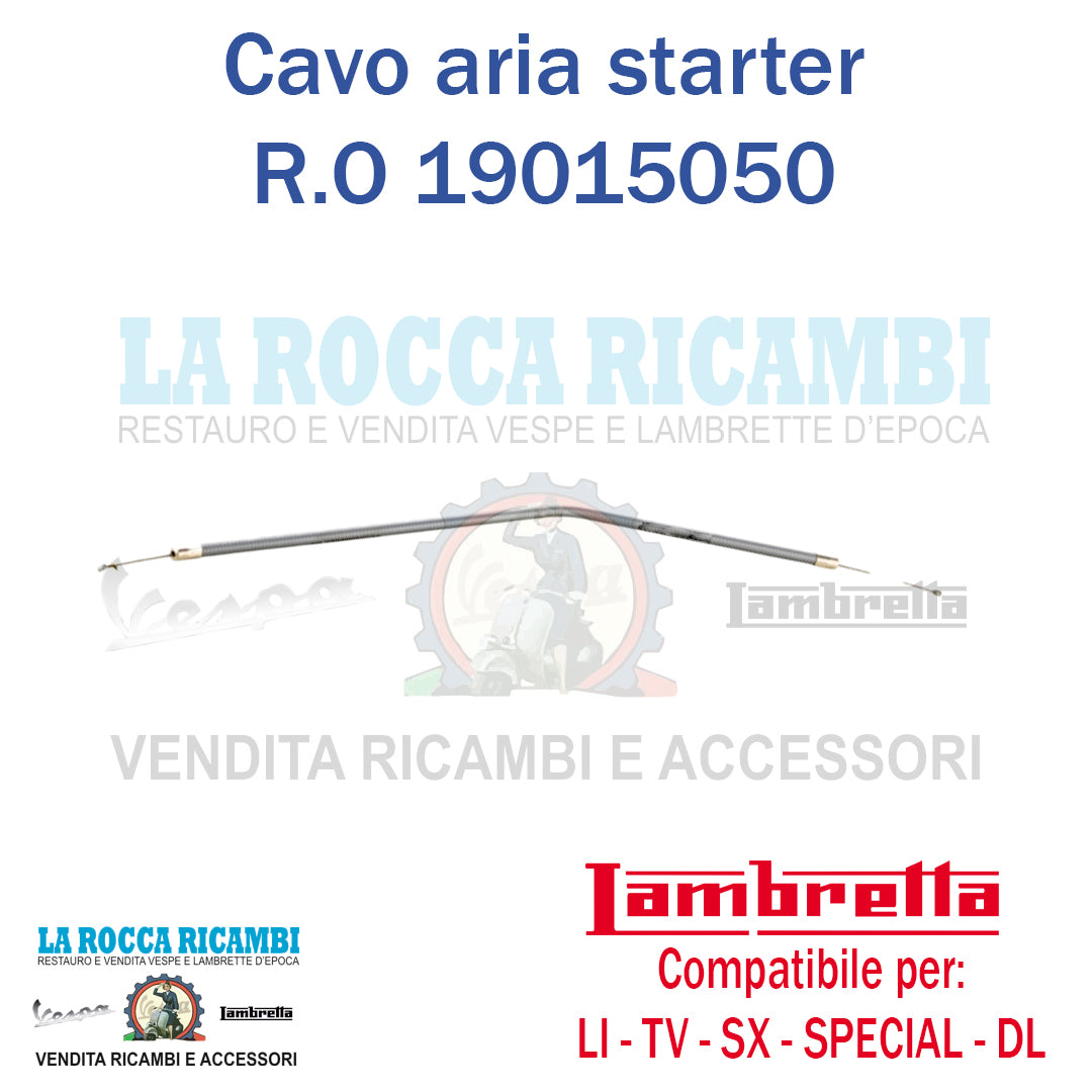 Cavo Trasmissione Aria Starter Lambretta LI / TV / SPECIAL / SX - J 50 / 100 / 125