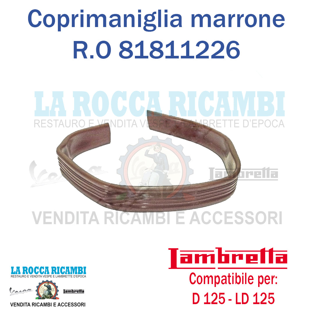 Coprimaniglia Marrone per sella monoposto Lambretta D 125 - LD 125 Fino al 1953