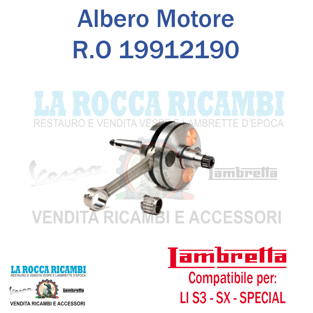 Albero Motore Lambretta LI 125/150 Serie 3 - SX 150/200 - SPECIAL 125/150