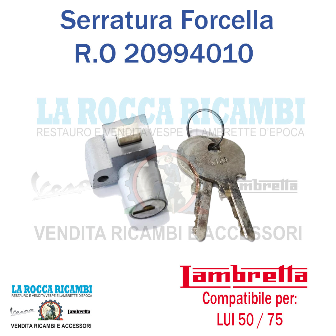Serratura Bloccasterzo Forcella Lambretta LUI 50 / 75