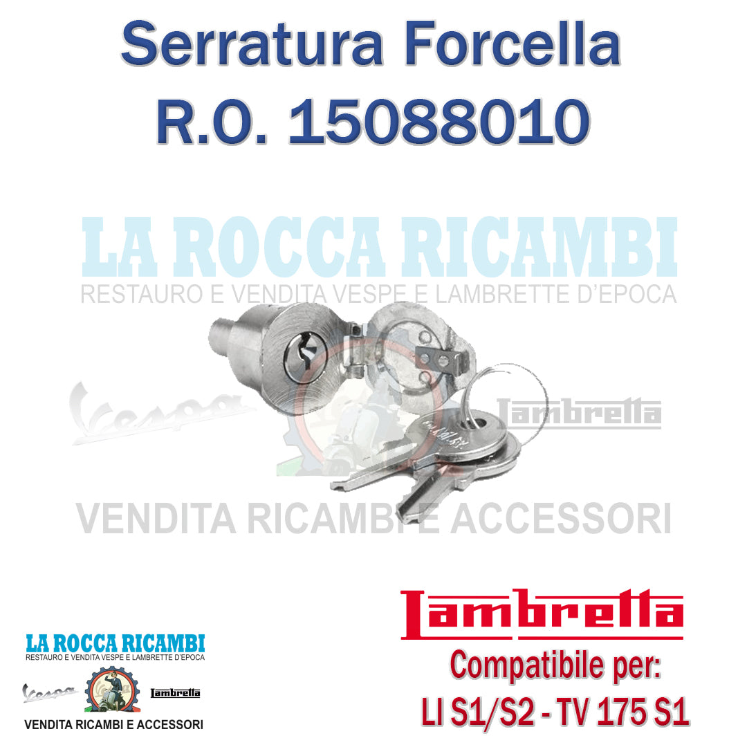 Serratura Bloccasterzo Forcella Lambretta LI - TV Serie 1/2 Dal 1958 Al 1961