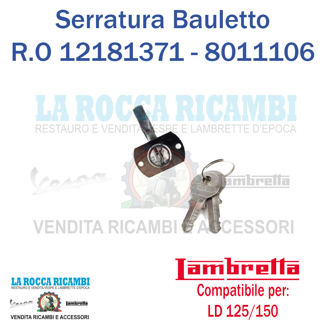 Serratura Bauletto Posteriore Lambretta LD 125/150 Foro 28 MM