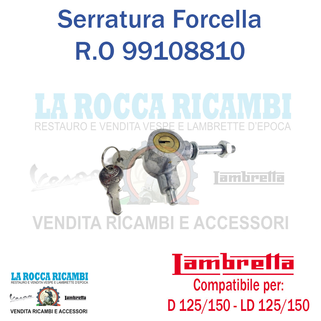 Serratura Bloccasterzo Forcella Lambretta D 125/150 - LD 125/150
