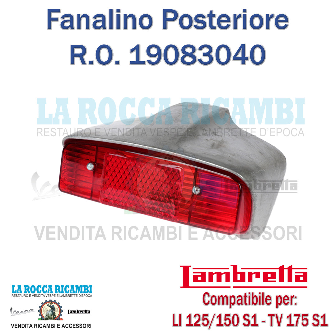 Fanalino Posteriore Lambretta LI 125 / 150 - TV 175 Serie 1 Dal 1957 AL 1959