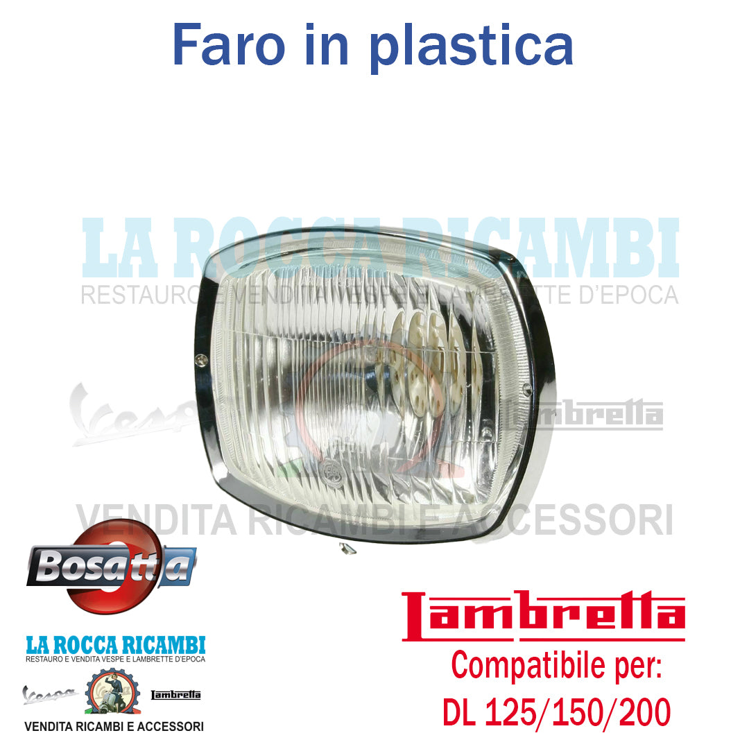 Faro Anteriore In Plastica Lambretta DL 125 / 150 / 200 Dal 1970