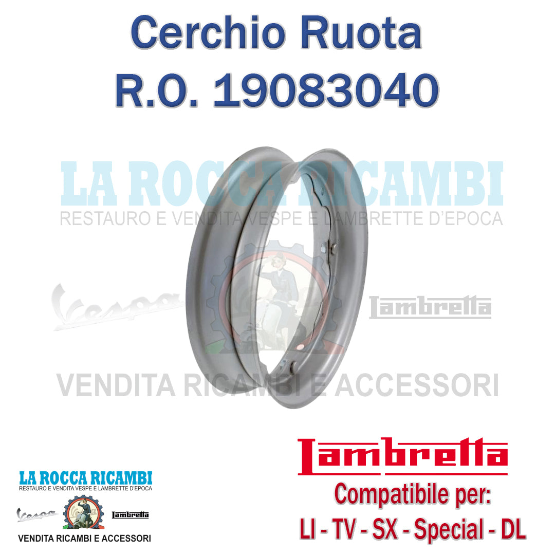 Cerchio Lambretta LI - TV - SX - SPECIAL - DL 10 pollici Dal 1957 Al 1970