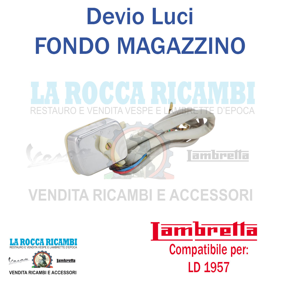 Interruttore / Commutatore Devio Luci Lambretta LD 125 / 150 Dal 1957