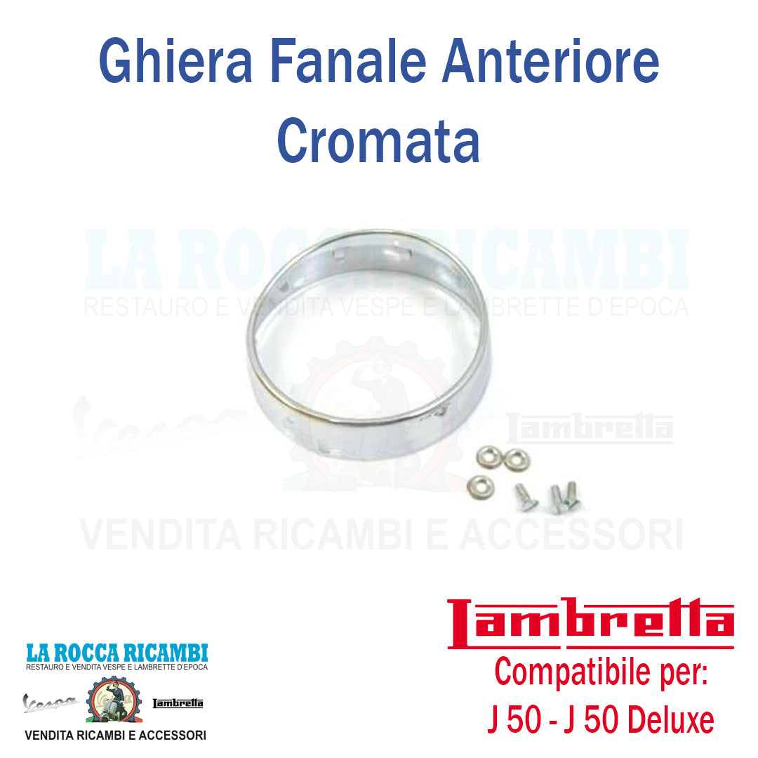 Ghiera / Cornice Faro Anteriore Lambretta J 50 / 100 / 125 Dal 1964 AL 1971