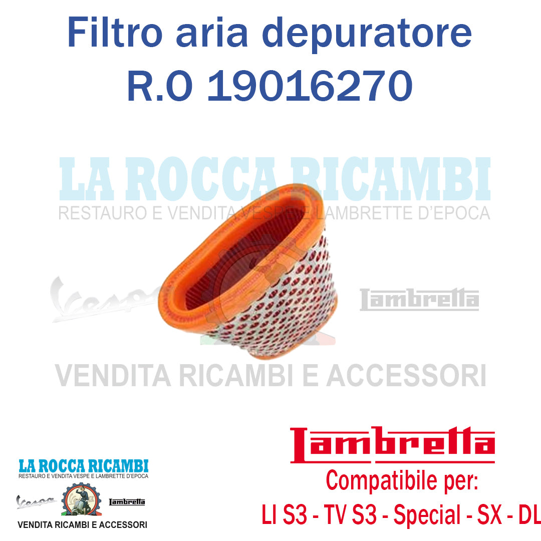 Filtro Aria Lambretta LI Serie 3 - TV - SPECIAL - SX - DL