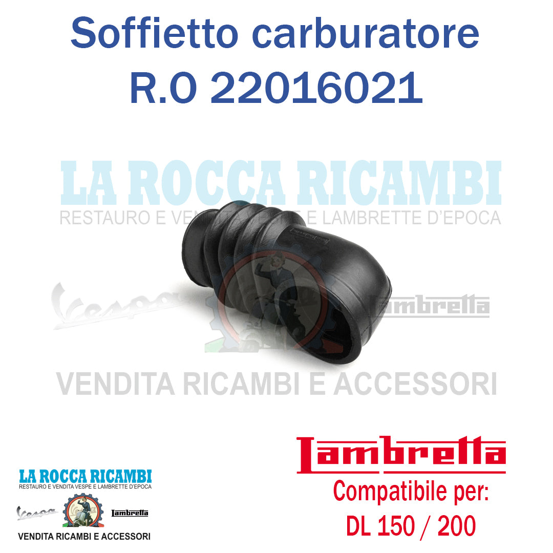 Soffietto Filtro Aria Carburatore SH 22 Lambretta DL 150/200