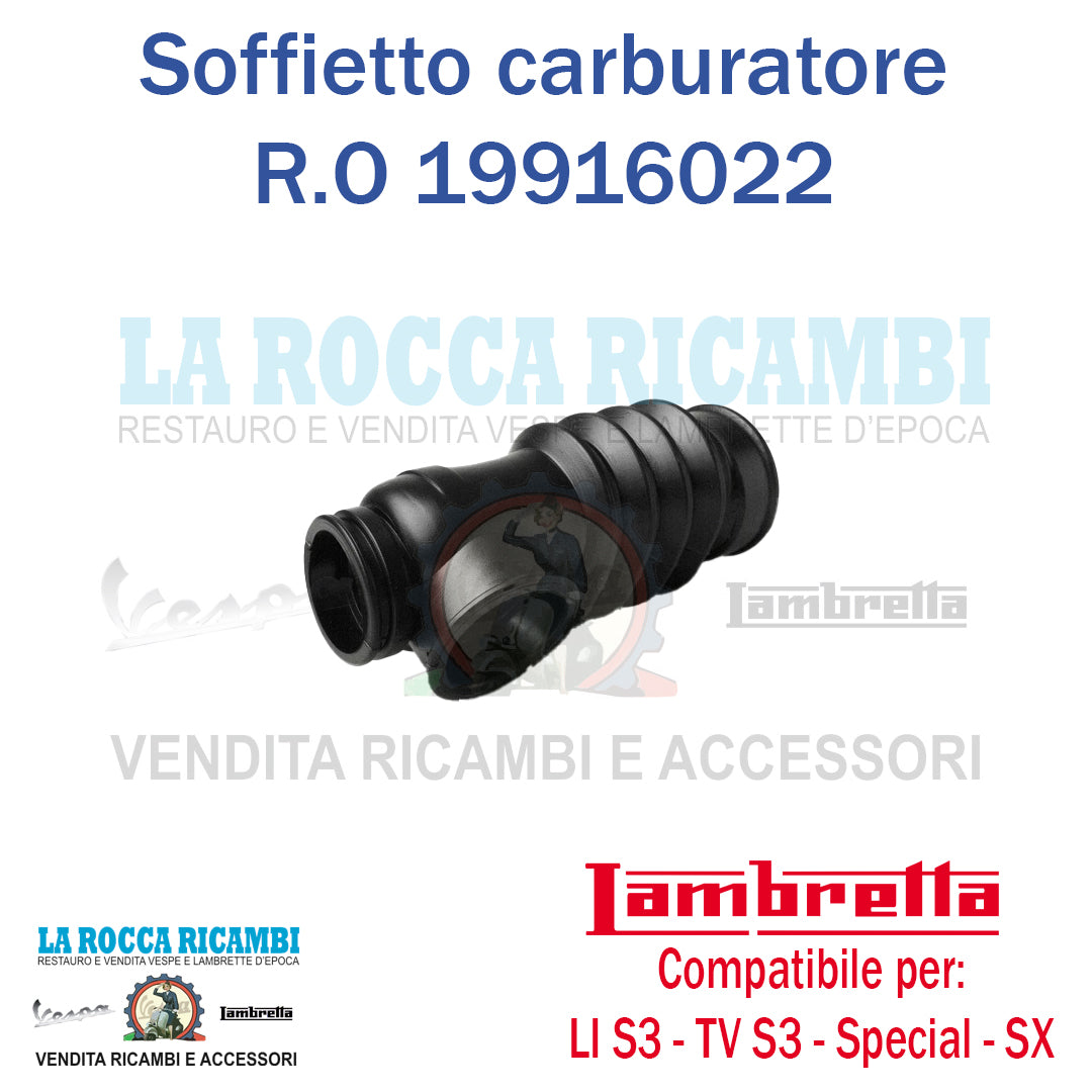 Soffietto Carburatore Lambretta LI Serie 3 - TV Serie 3 - SX - SPECIAL