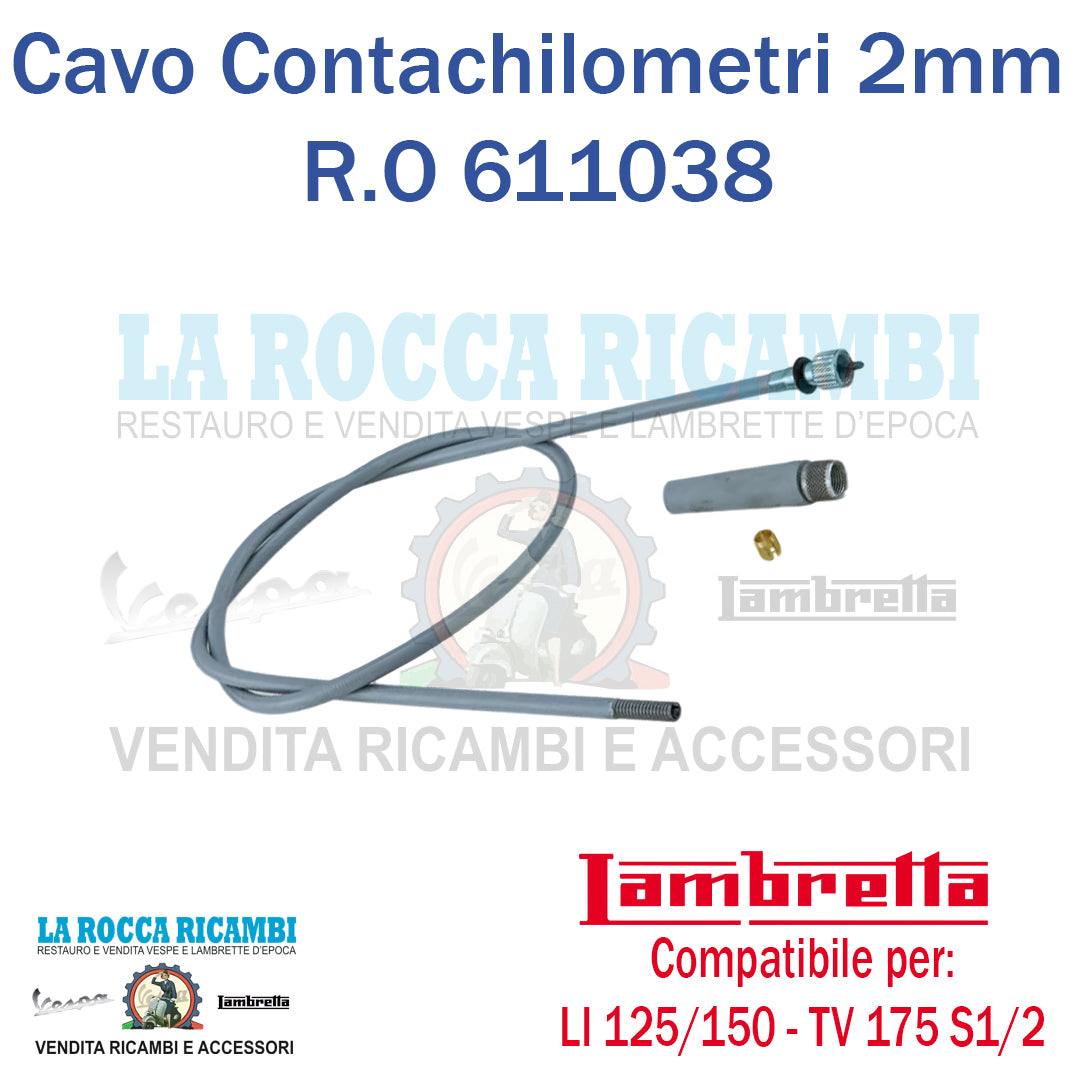 Cavo Trasmissione Contachilometri Lambretta LI - TV Serie 1/2
