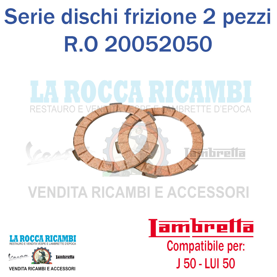 Dischi Frizione 2 Dischi Lambretta J 50 - LUI 50