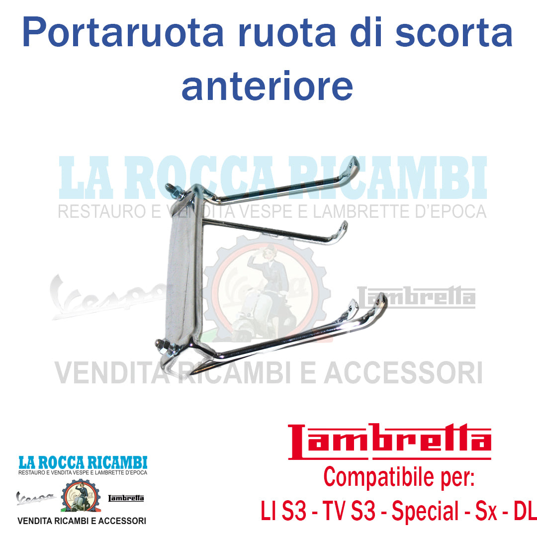 Portaruota di scorta anteriore Lambretta LI Serie 3 - TV Serie 3 - SPECIAL - SX - DL