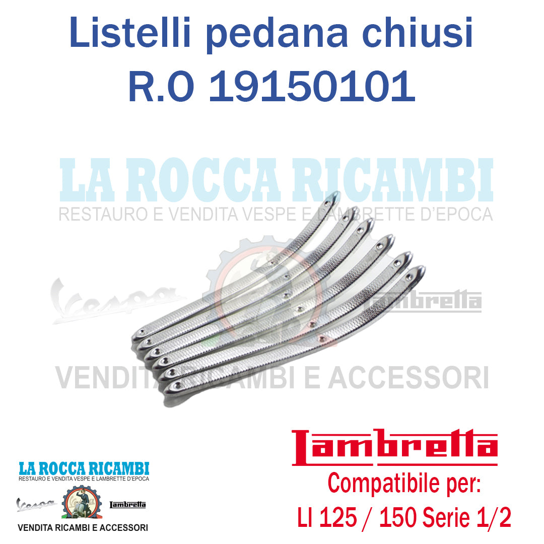 Kit Listelli Pedana Alluminio Anteriore Lambretta LI Serie 1 / 2