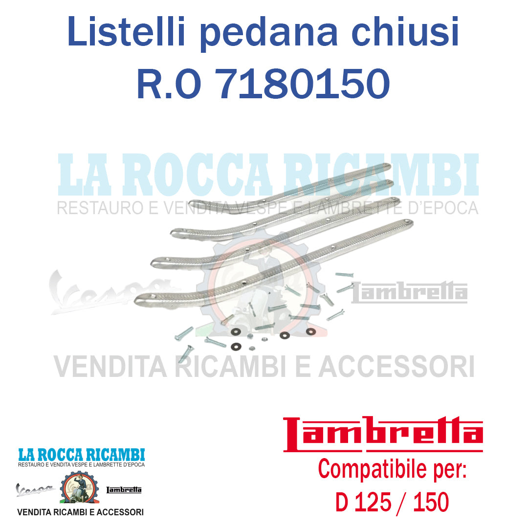 Kit Listelli Pedana Alluminio Anteriore Lambretta D 125 / 150