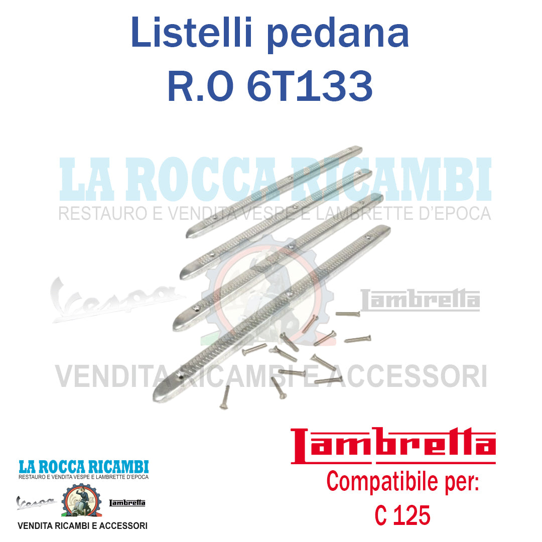 Kit Listelli Pedana Alluminio Anteriori Lambretta C 125