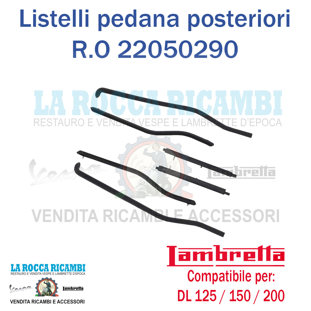 Kit Listelli Pedana Posteriori Lambretta DL 125 / 150 / 200