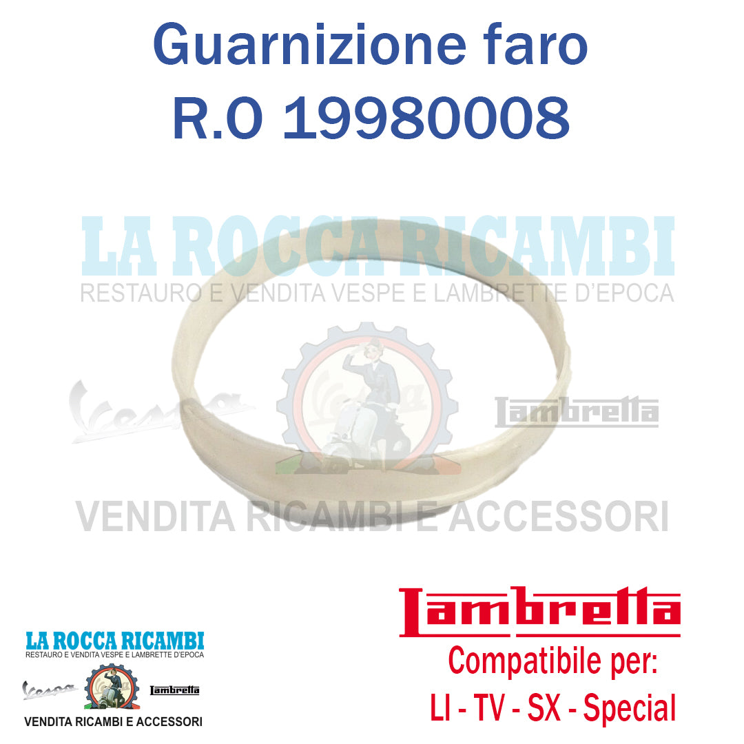 Guarnizione Vetro Faro Anteriore Lambretta LI - TV - SX - SPECIAL