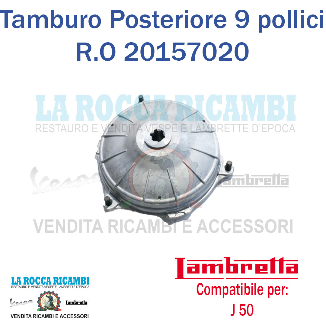 Tamburo Posteriore Lambretta J 50 Ruota 9 pollici