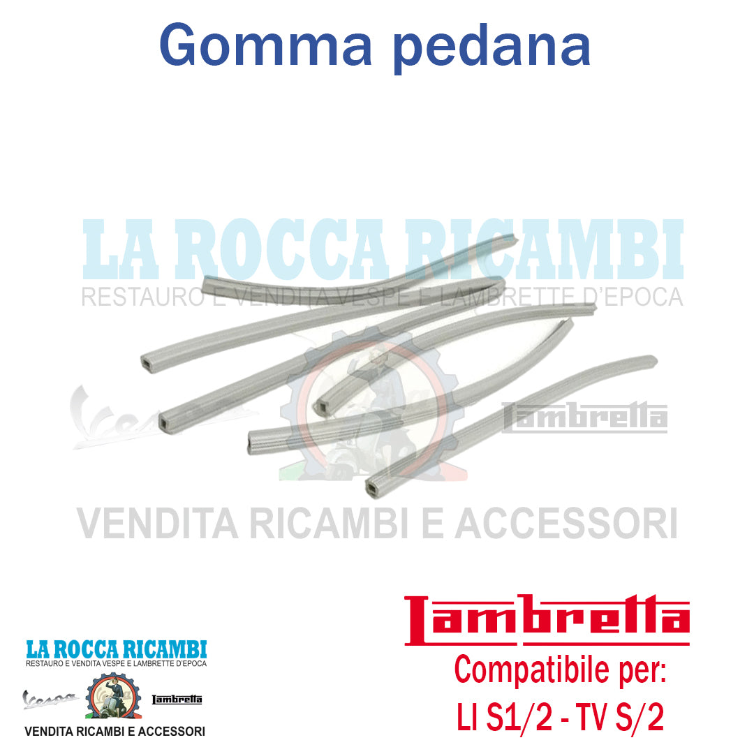 Gomma Listelli Pedana 6 Pezzi Lambretta LI Serie 1/2 - TV 175 Serie 1/2