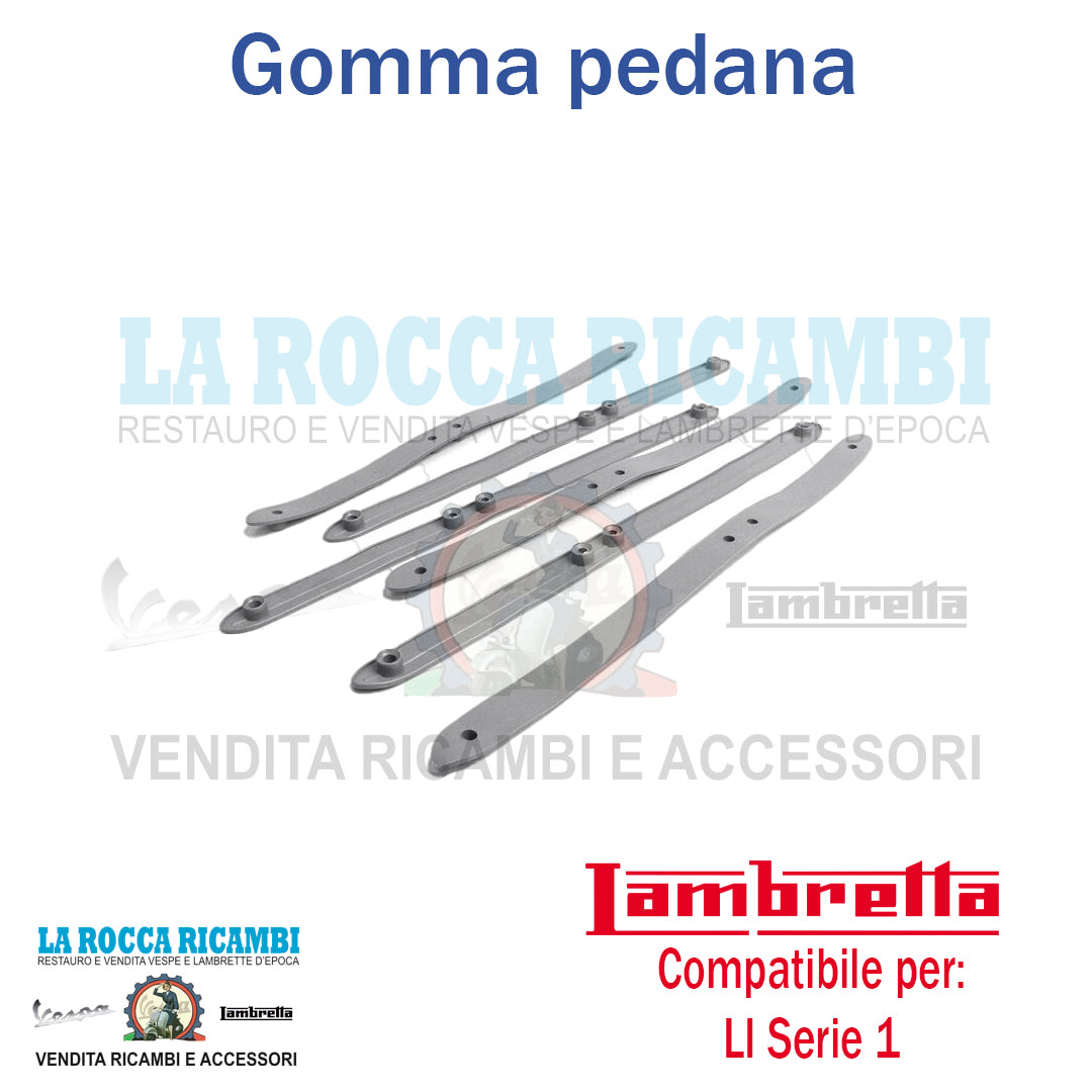 Gomma Sotto Listelli Pedana Anteriore Lambretta LI Serie 1