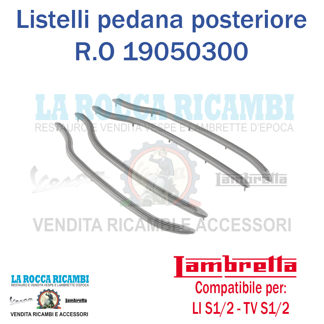 Kit Listelli Pedana Posteriore Lambretta LI 125/150 Serie 1/2 - TV 175 Serie 1/2