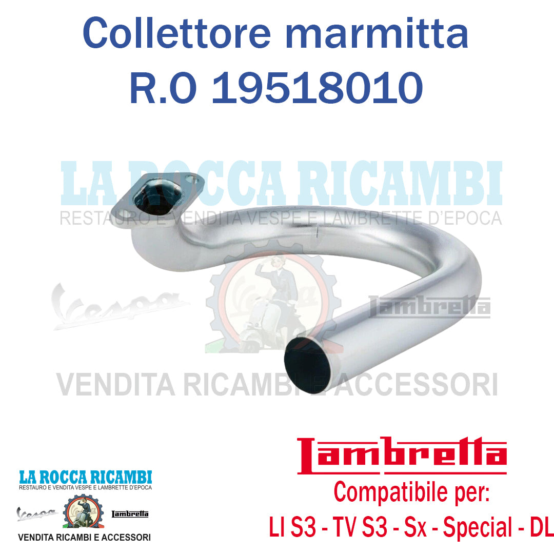 Collettore scarico marmitta Lambretta LI Serie 3 - TV Serie 3 - SX - SPECIAL - DL