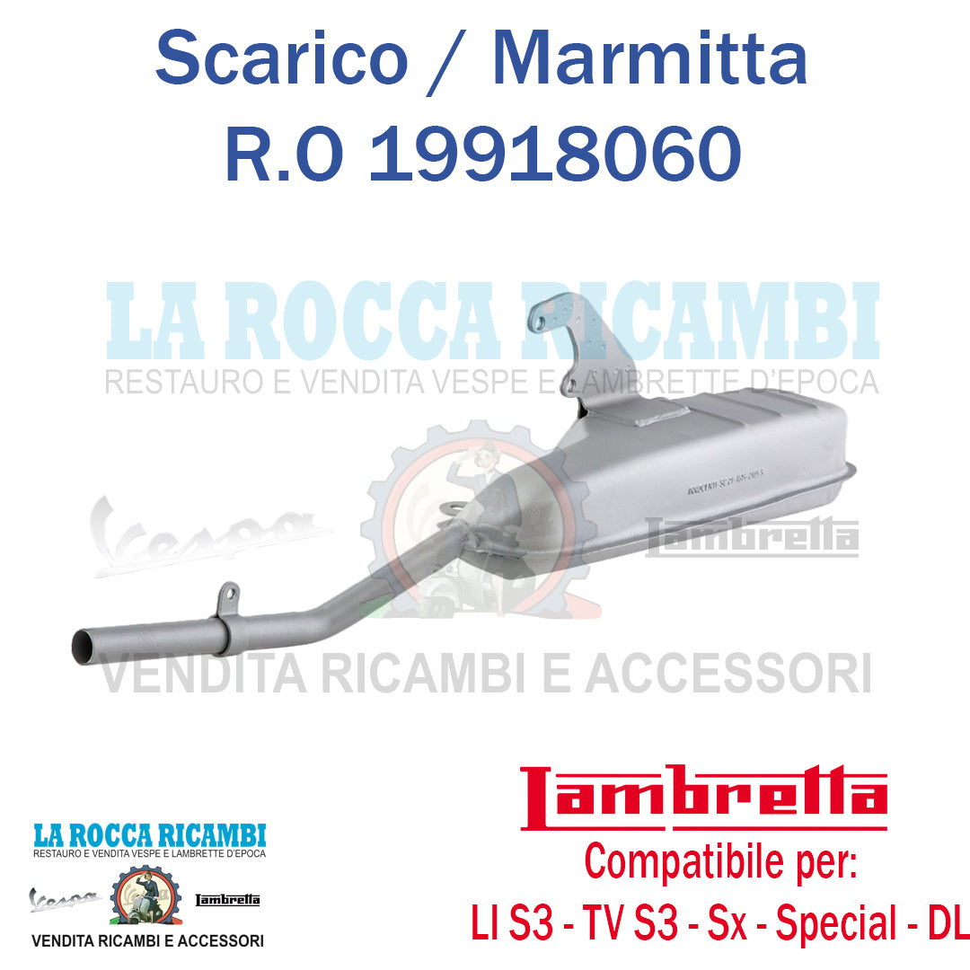 Marmitta Scarico Lambretta LI Serie 3 - TV Serie 3 - SPECIAL - SX - DL
