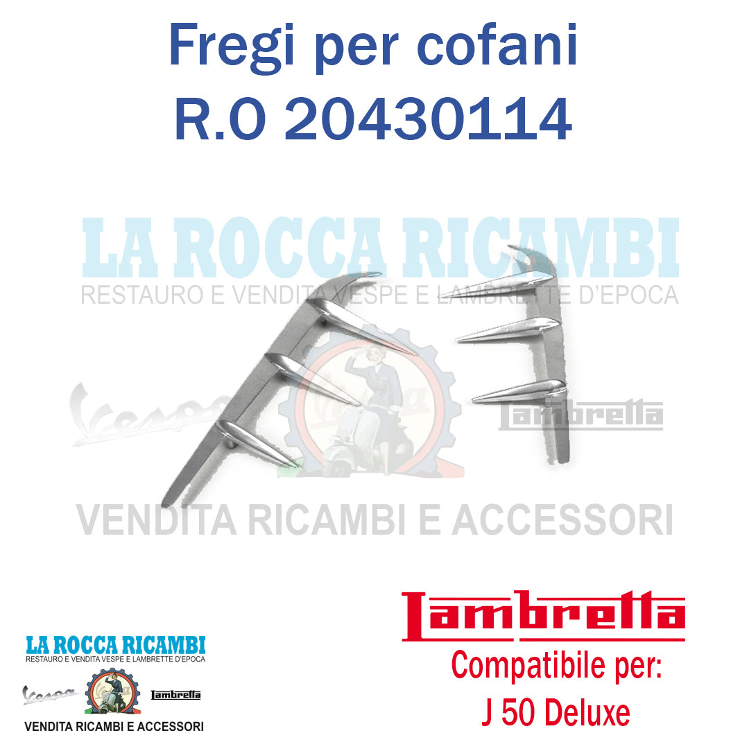 Ali Fregi Cofani 3 Punte Lambretta J 50 DELUXE