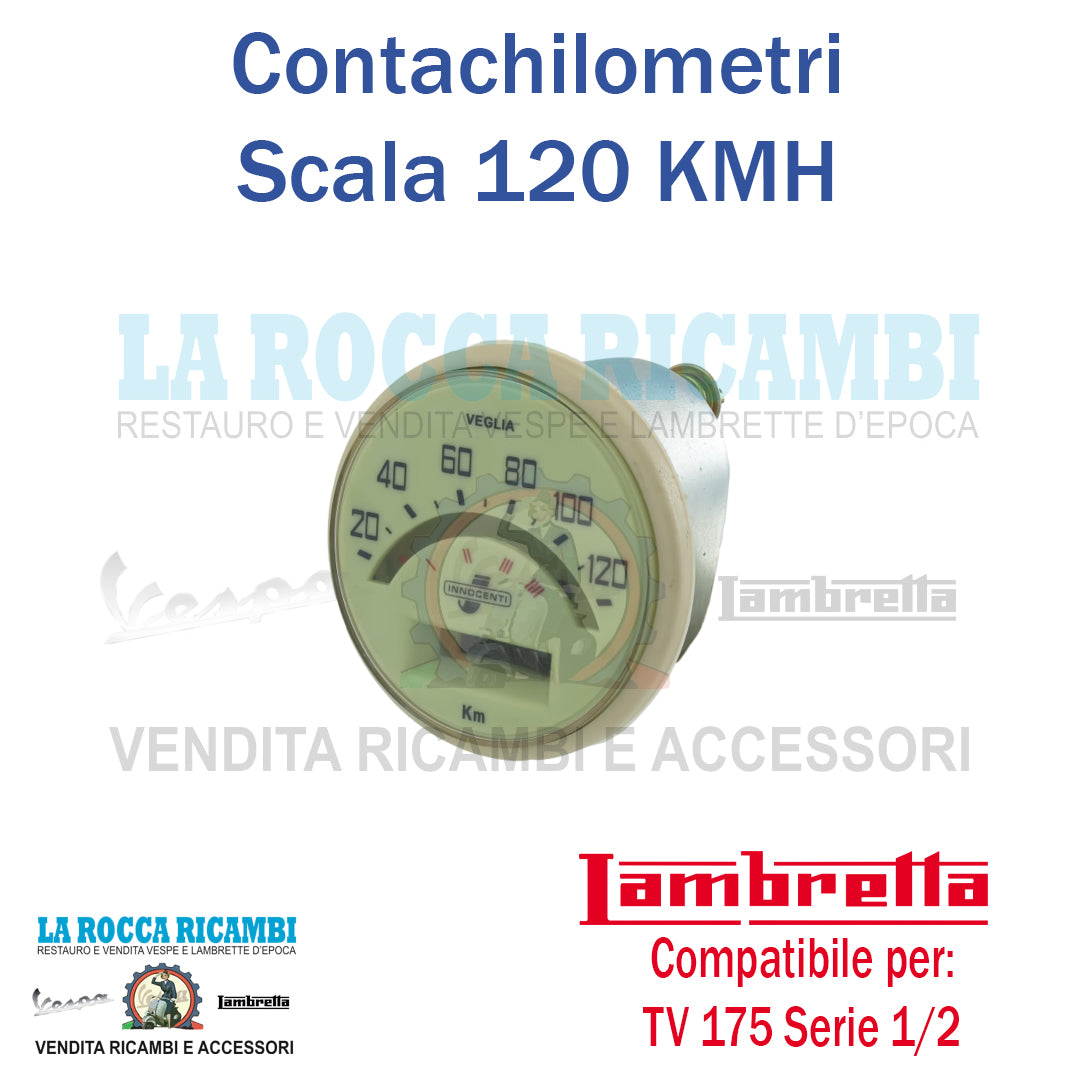 Contachilometri Scala 120 KMH Lambretta TV 175 Serie 1 / 2
