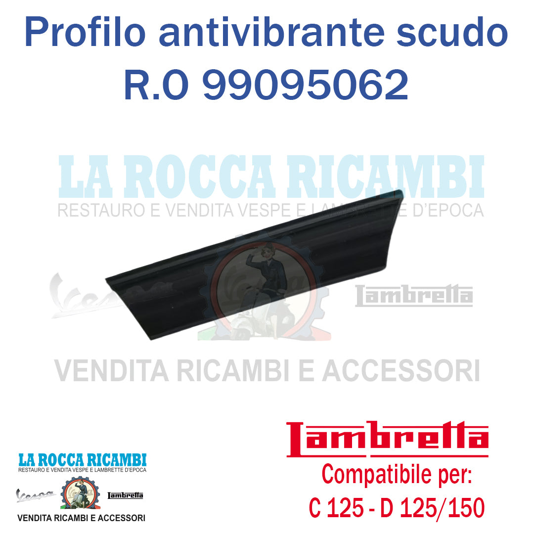 Gommino / profilo antivibrante scudo - manubrio Lambretta C 125 - D 125/150