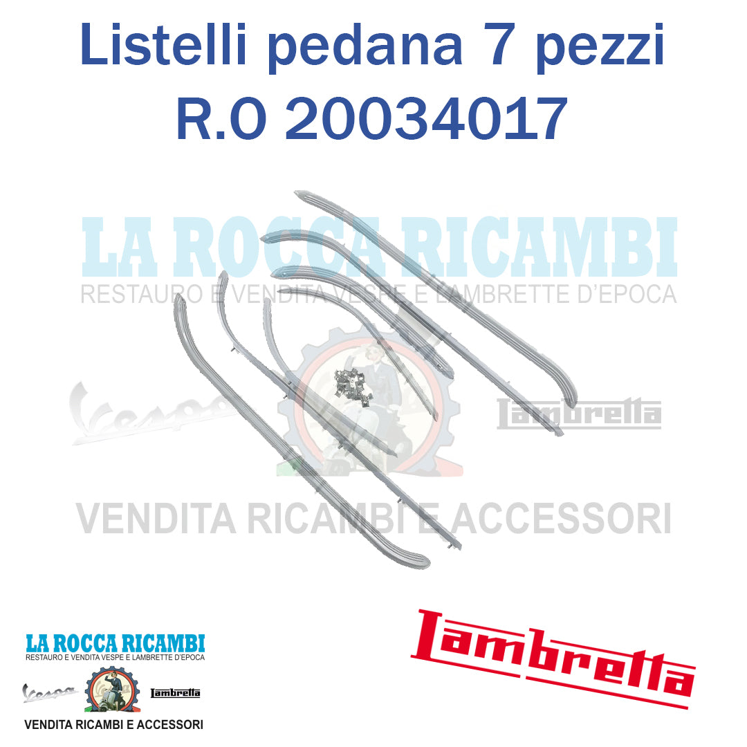 Listelli Pedana In Plastica 7 pz Lambretta J 50 / 100 / 125 - R.O 20034017